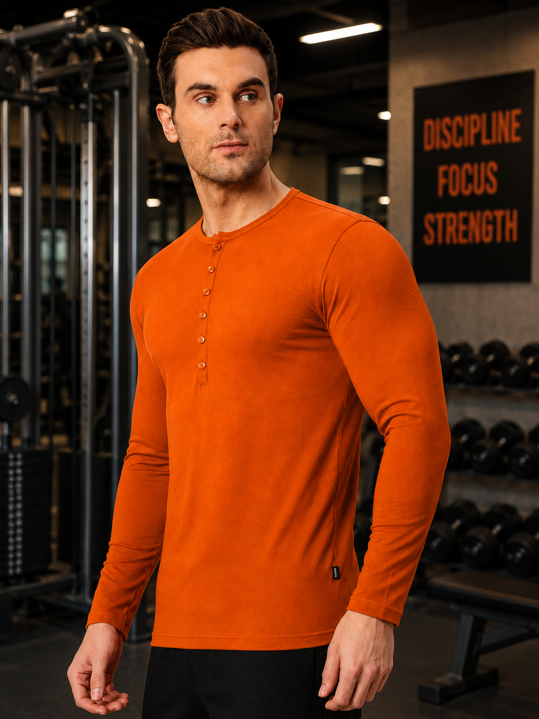 HENNY SLIM FIT SWEATSHIRT ORANGE