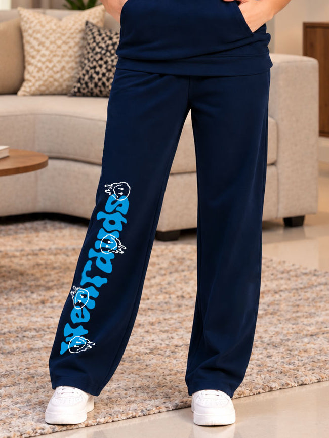 WOMEN LOUNGEWEAR  CASUAL JOGGERS  NAVY BLUE