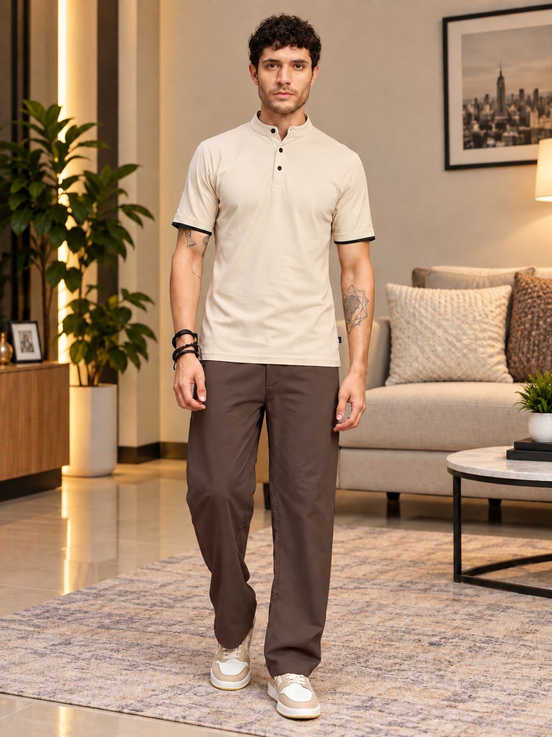 MODERN STREAMLINED PANTS DARK DARK BROWN