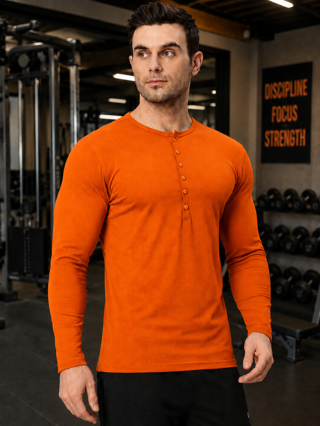 HENNY SLIM FIT SWEATSHIRT ORANGE