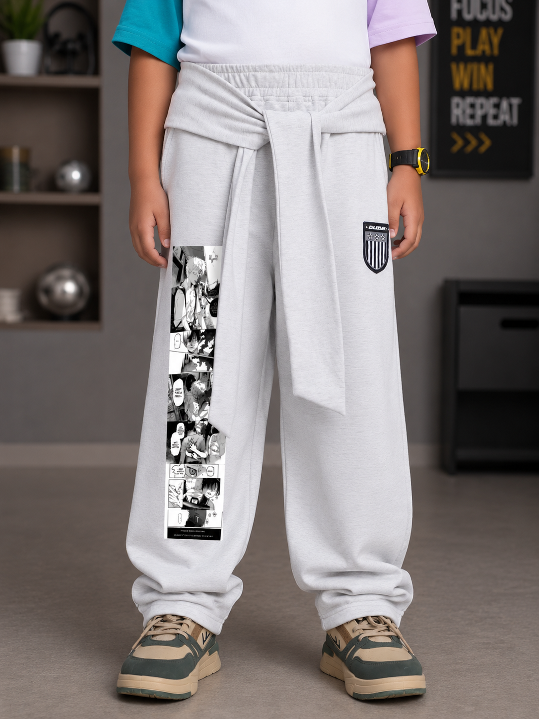 CHILL CO-ORD FOR BOYS GIRLS WHITE MULTI