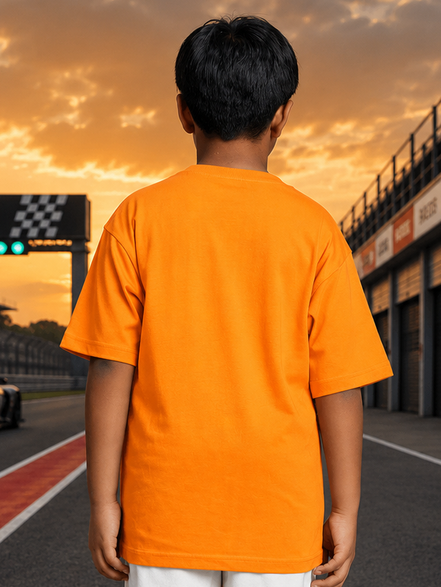 GRAPHIC CAR CASUAL T-SHIRT FOR BOYS GIRLS YELLOW