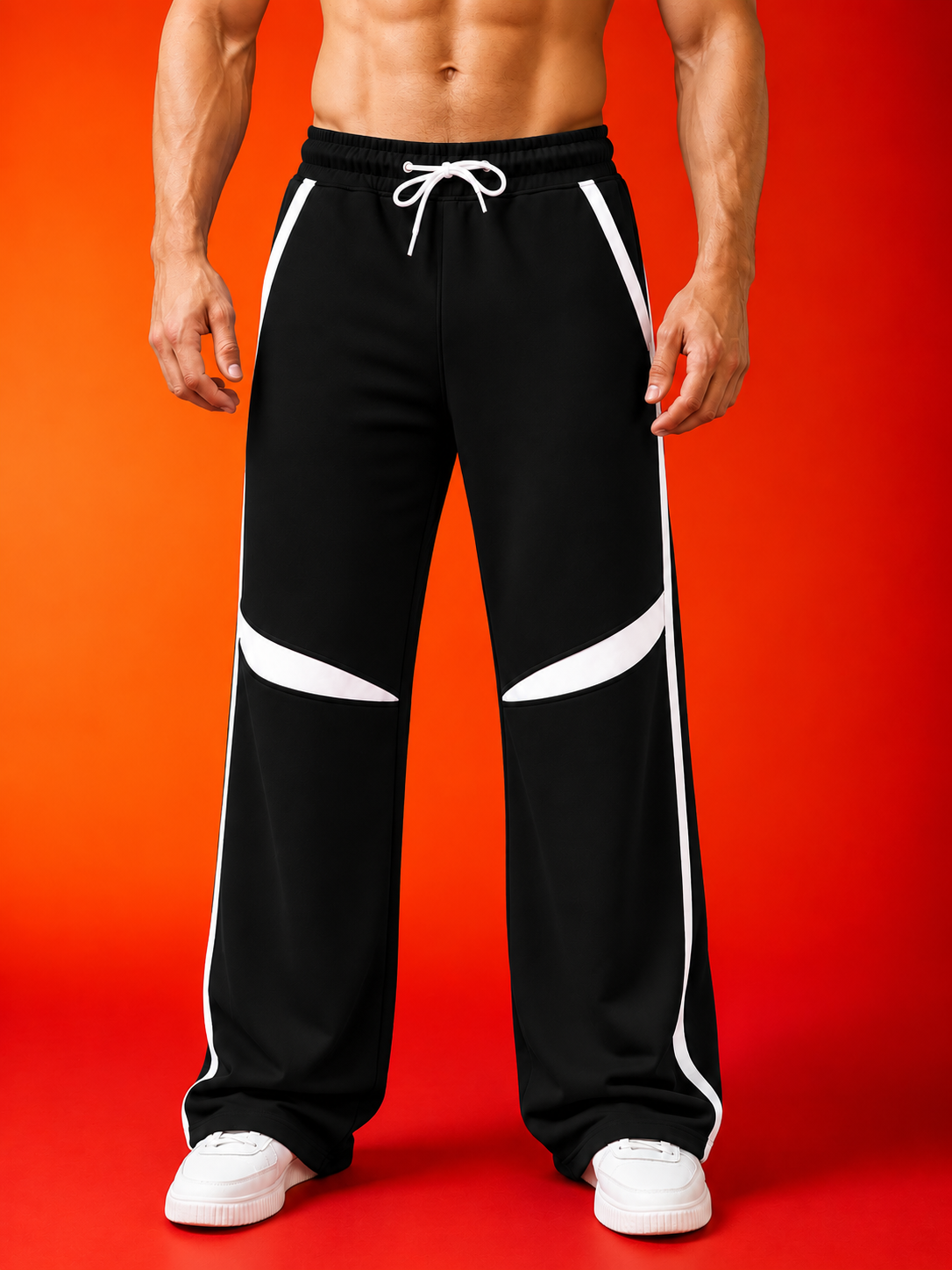 ROSTER FIT CO-ORD SET BLACK WHITE