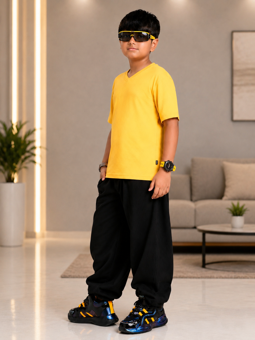COOLFIT T-SHIRT FOR BOYS GIRLS YELLOW