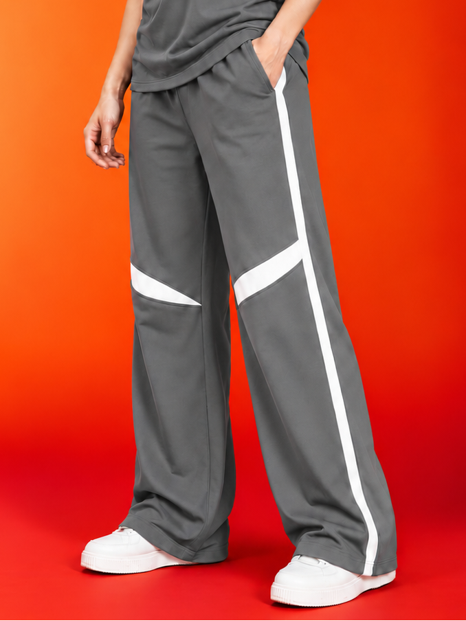WOMEN ROSTER RELAXED FIT JOGGERS GREY WHITE
