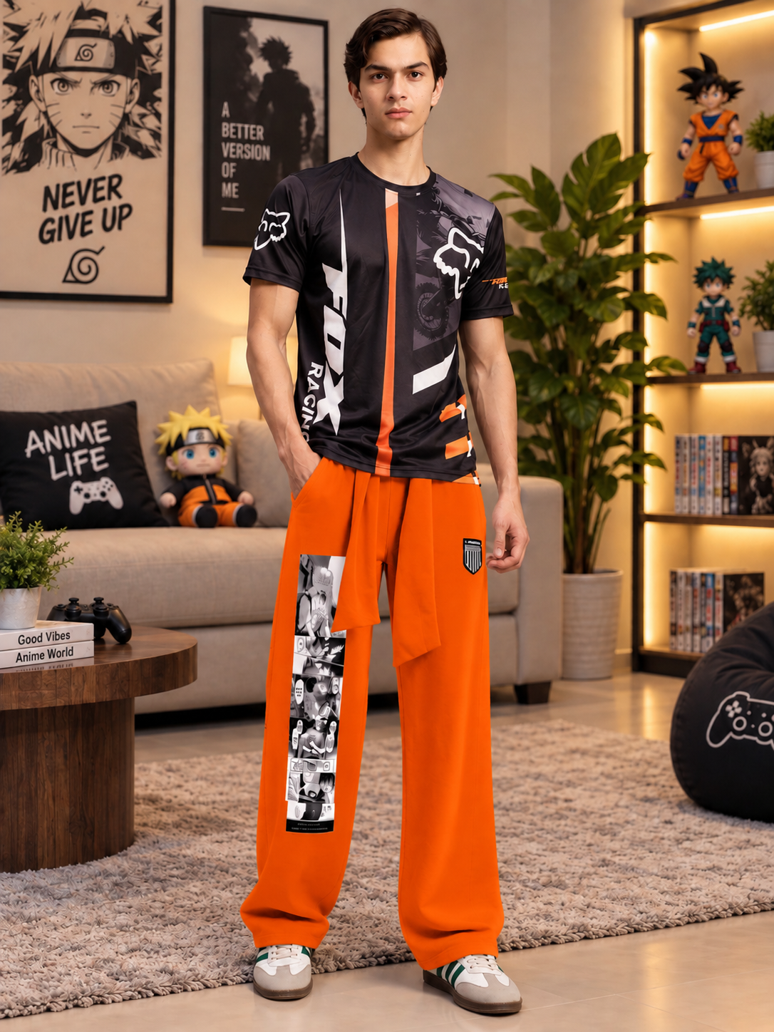 CHILL GRAPHIC JOGGERS ORANGE