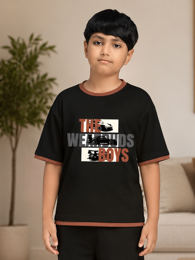 SPEED CLUB SET T-SHIRT FOR BOYS GIRLS BLACK