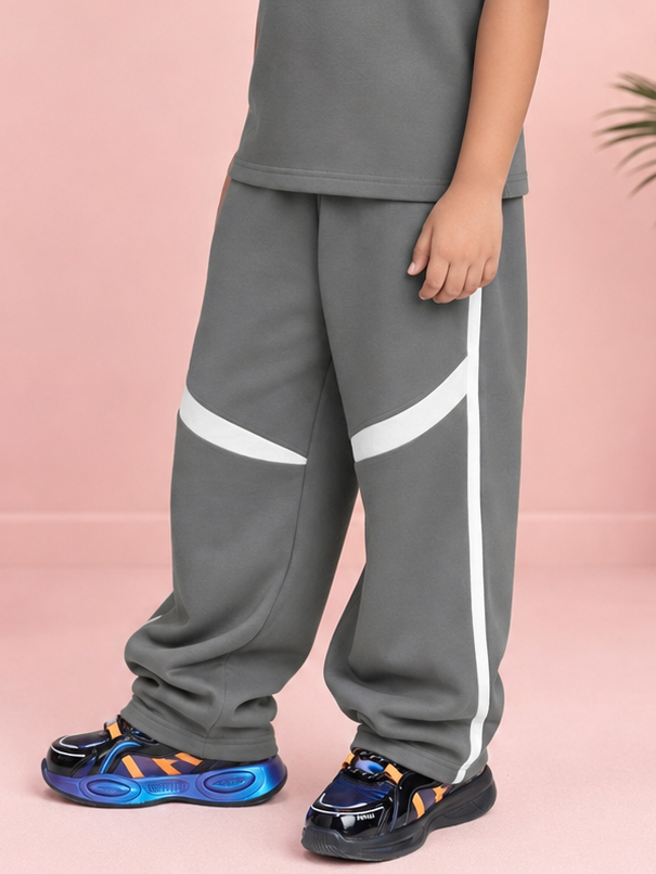 KIDS ROSTER JOGGER FOR BOYS GIRLS GREY WHITE