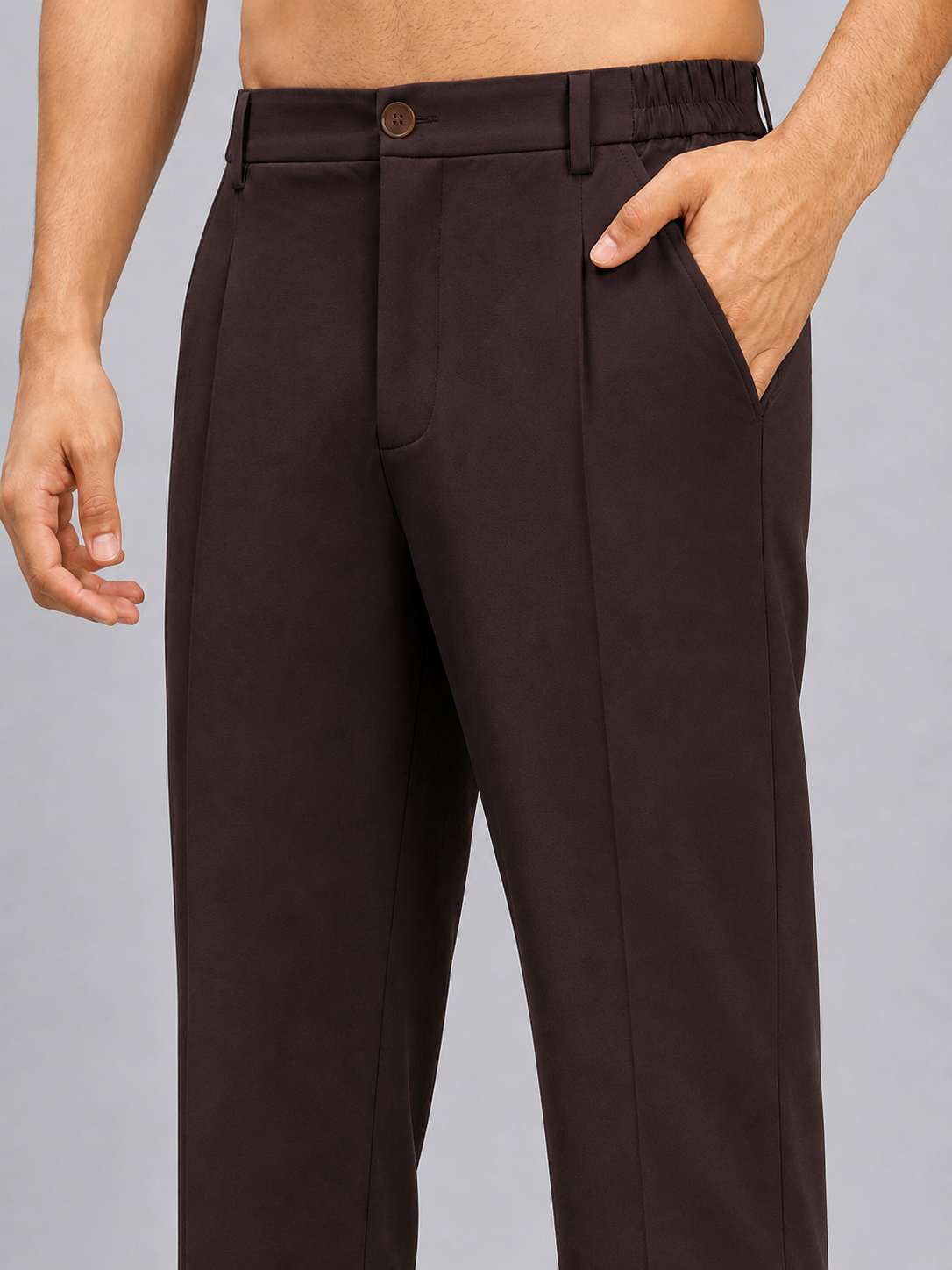 HIGH-FLEX TAILORED PANTS DARK MAROON