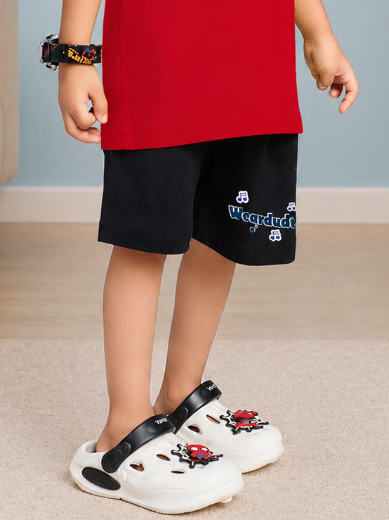 LITTLE ROCKSTAR SHORTS FOR BOYS GIRLS BLACK