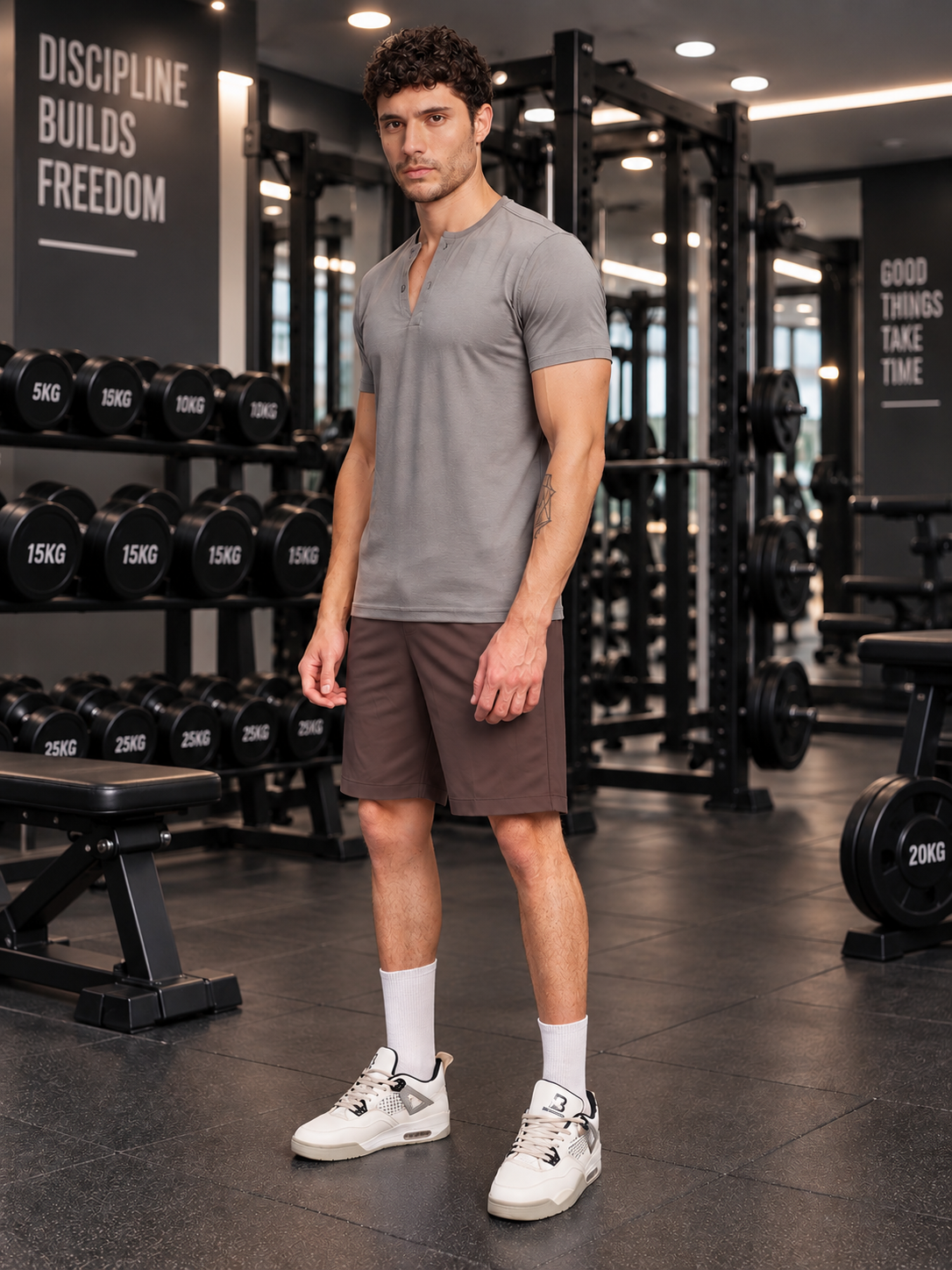 WORKOUT RUNNING REGULAR SHORTS DARK BROWN