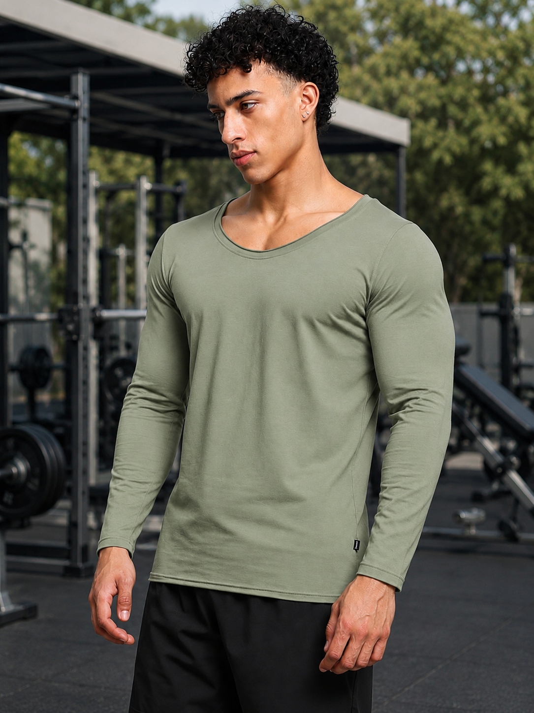 JOEL SLIM FIT SWEATSHIRT SAGE GREEN