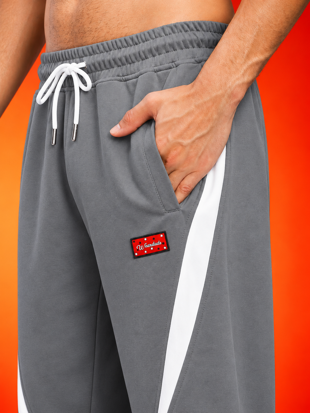 METROPOLITAN CONTRAST GRAPHIC JOGGERS GREY MULTI