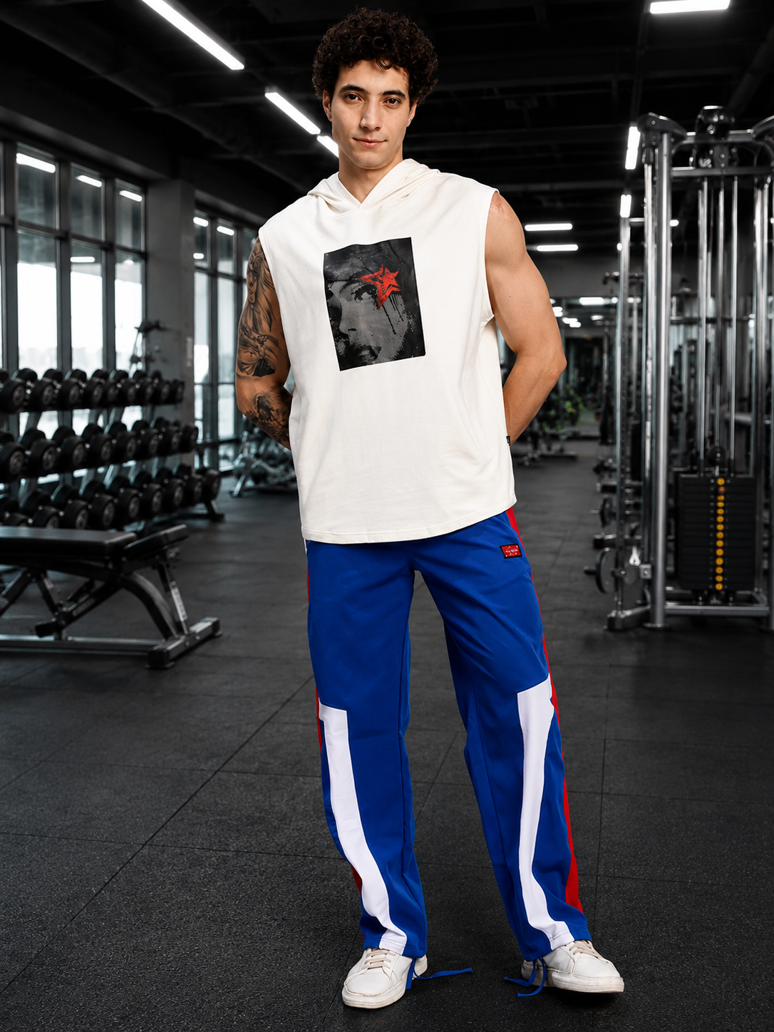 RETRO RUNNER RELAXED-FIT JOGGERS BLUE MULTI