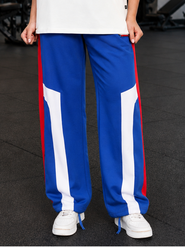 WOMEN RETRO RUNNER RELAXED-FIT JOGGERS BLUE MULTI