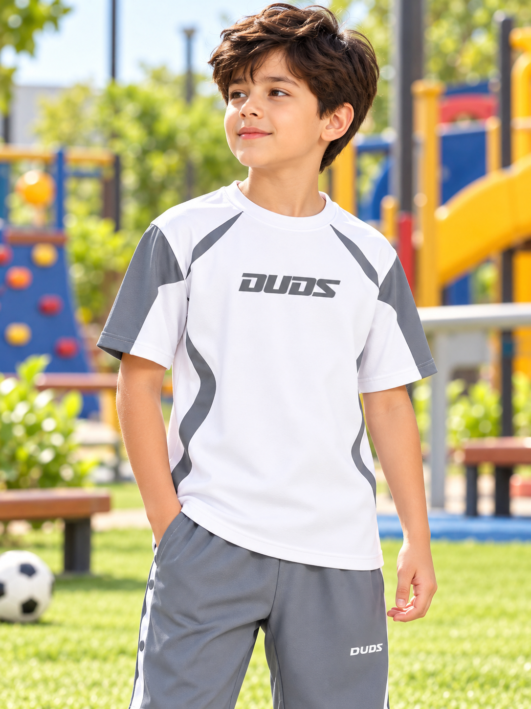CANDOR OVER-SIZED T-SHIRT FOR BOYS GIRLS WHITE GREY