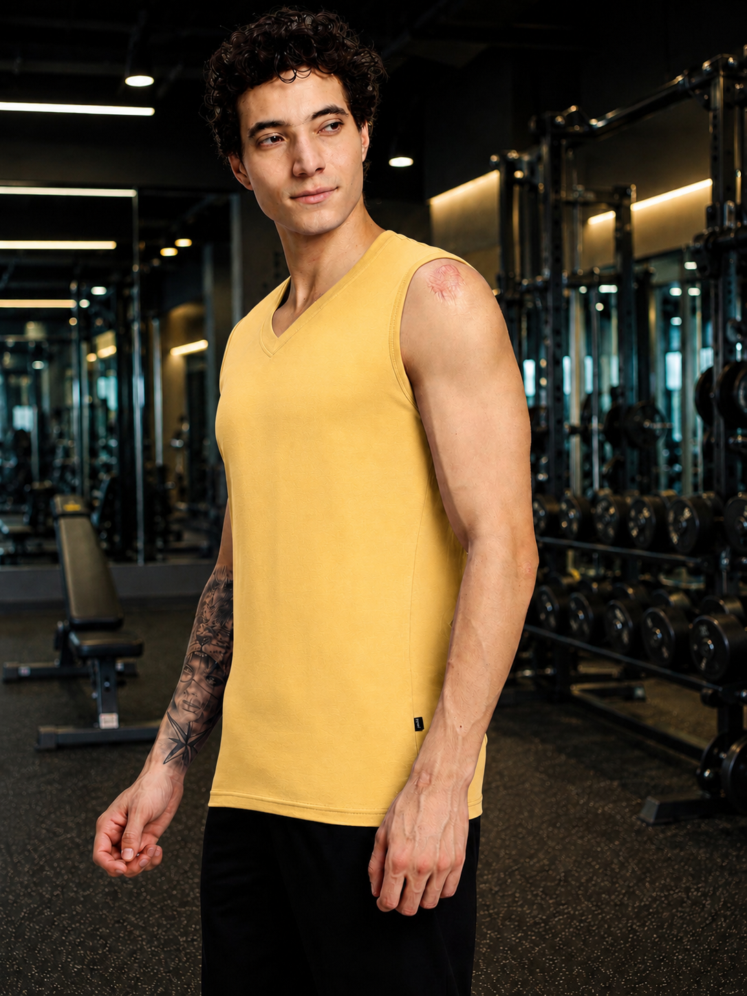 LEVELUP GAMER SLEEVELESS T-SHIRT YELLOW