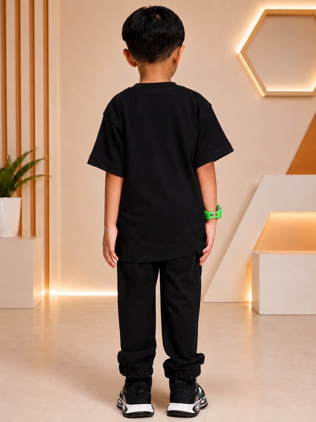 CUTE BLUE PUPPY PRINT CO-ORD FOR BOYS GIRLS BLACK