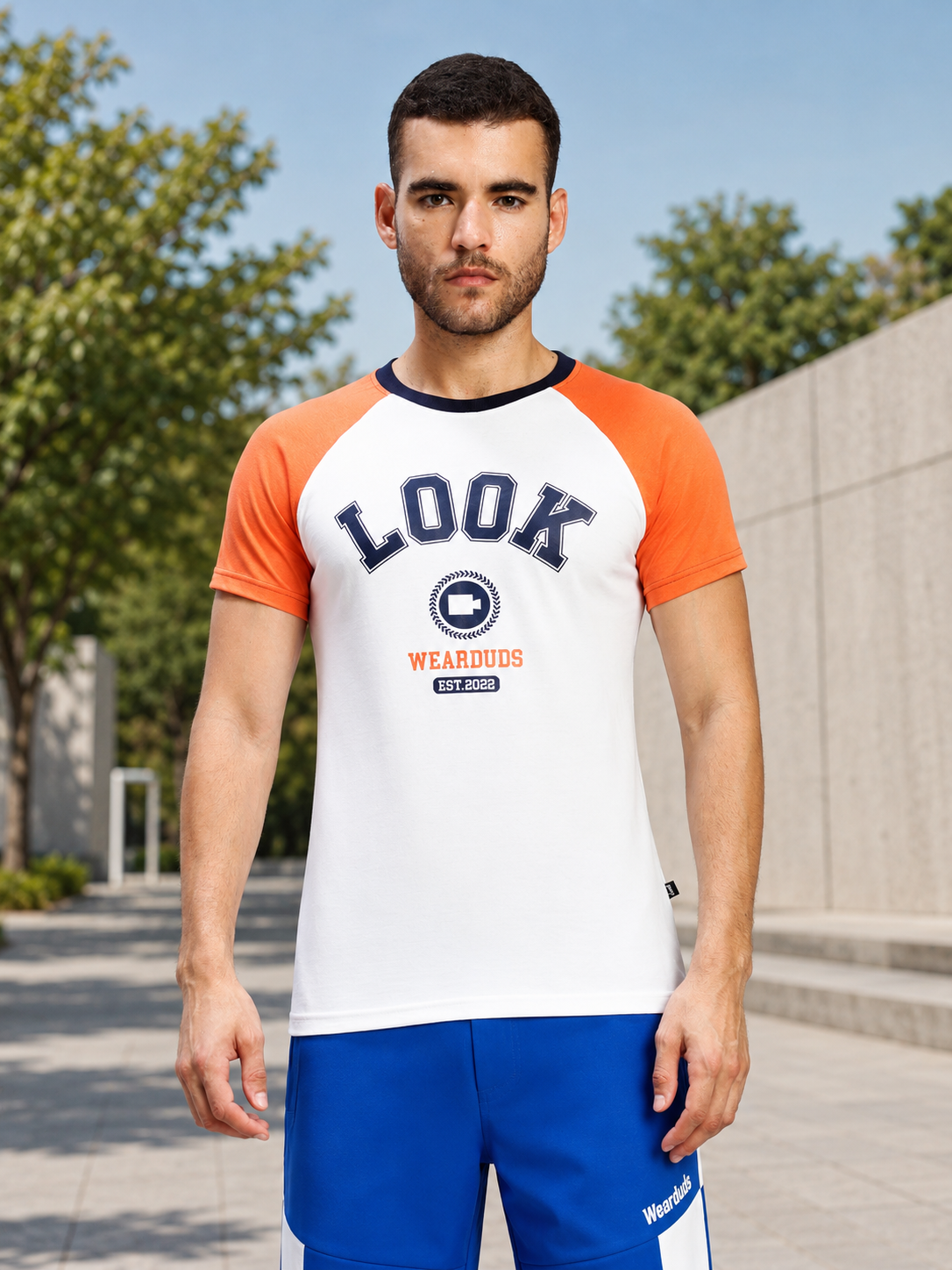 VINTAGE LOOK GRAPHIC CASUAL T-SHIRT WHITE