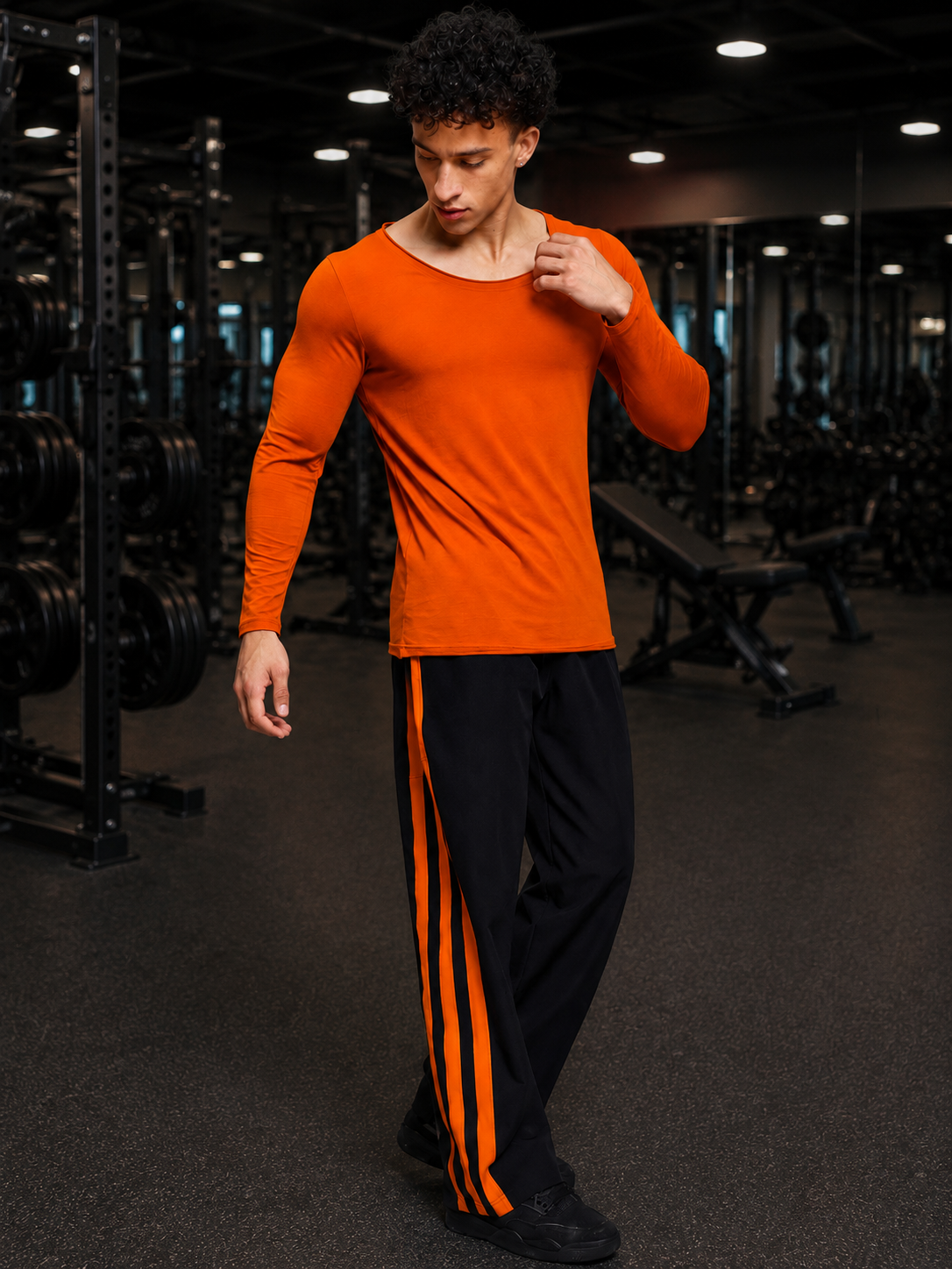 JOEL SLIM FIT SWEATSHIRT ORANGE