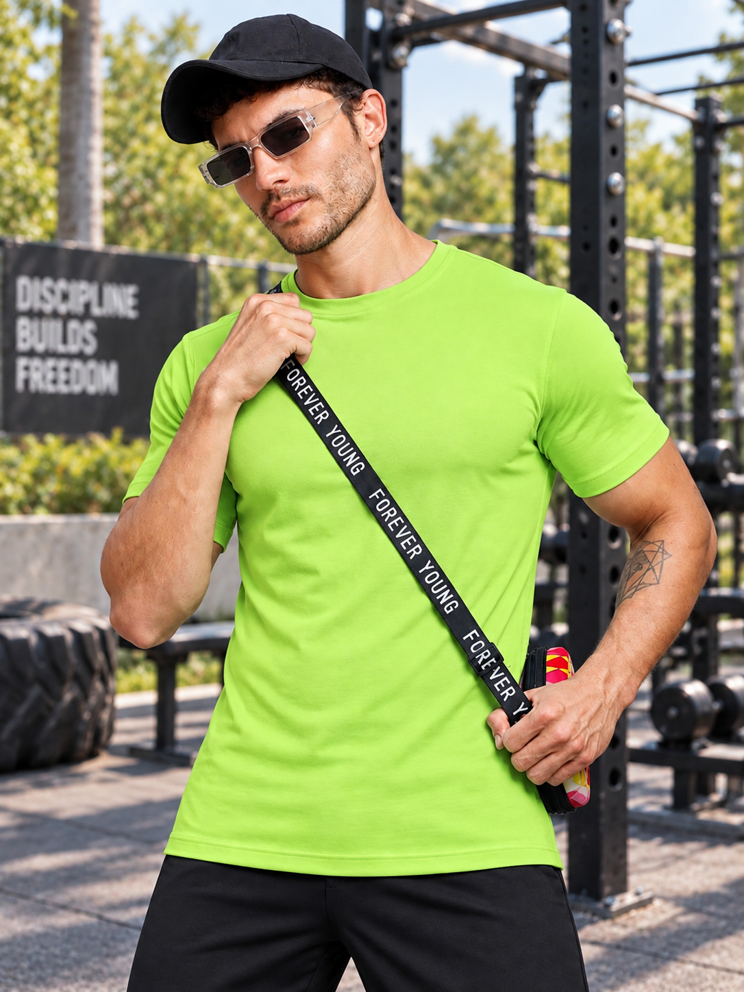 CLASSIC SLIM FIT T-SHIRT NEON GREEN