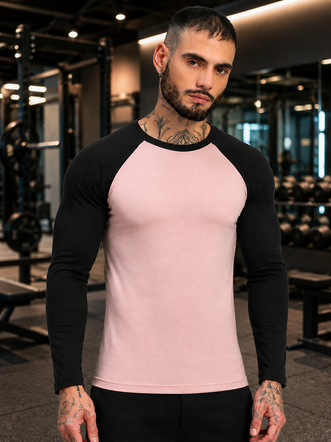 FITFLOW SLIM FIT SWEATSHIRT PINK BLACK