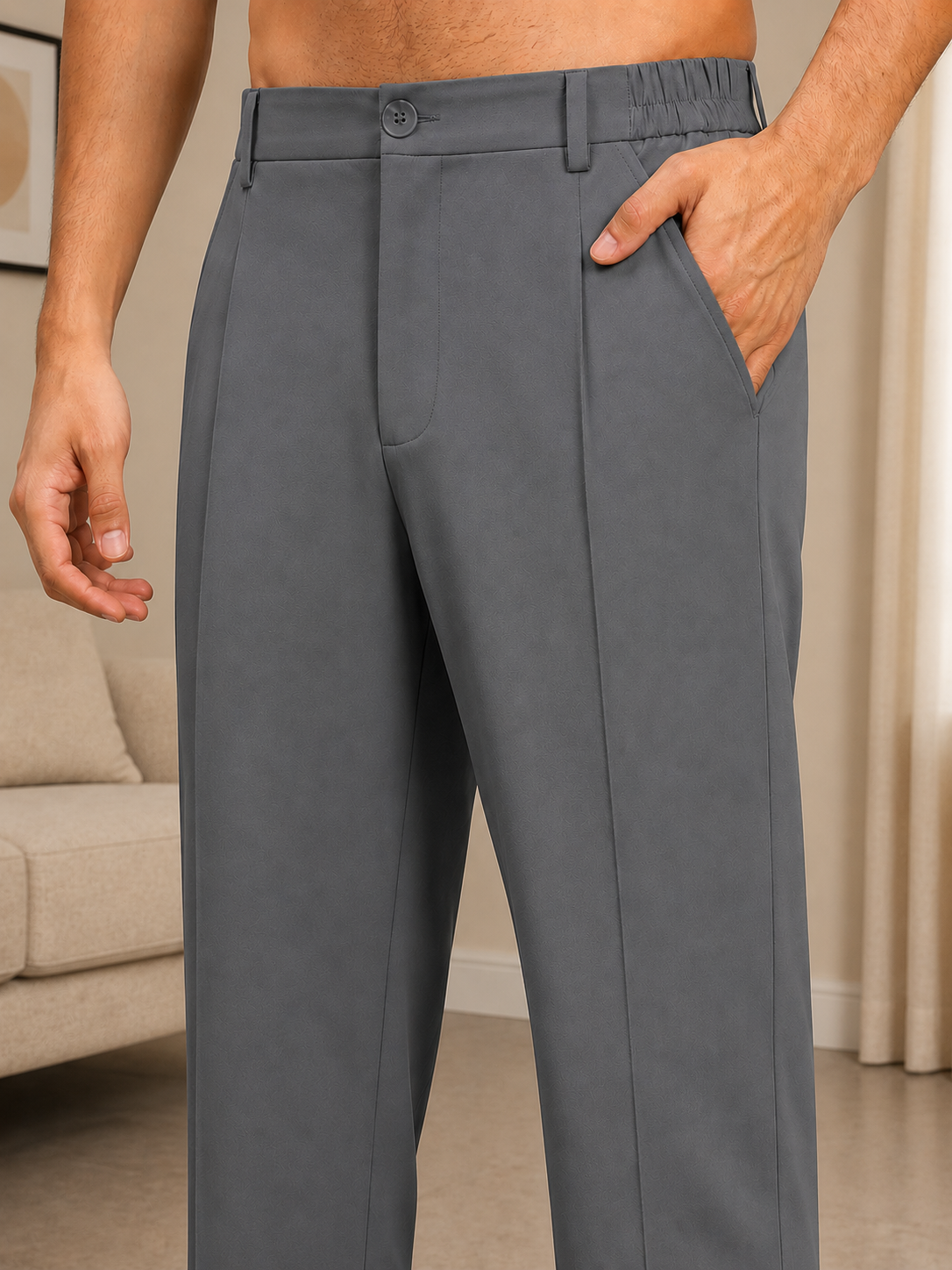 HIGH-FLEX TAILORED PANTS GREY