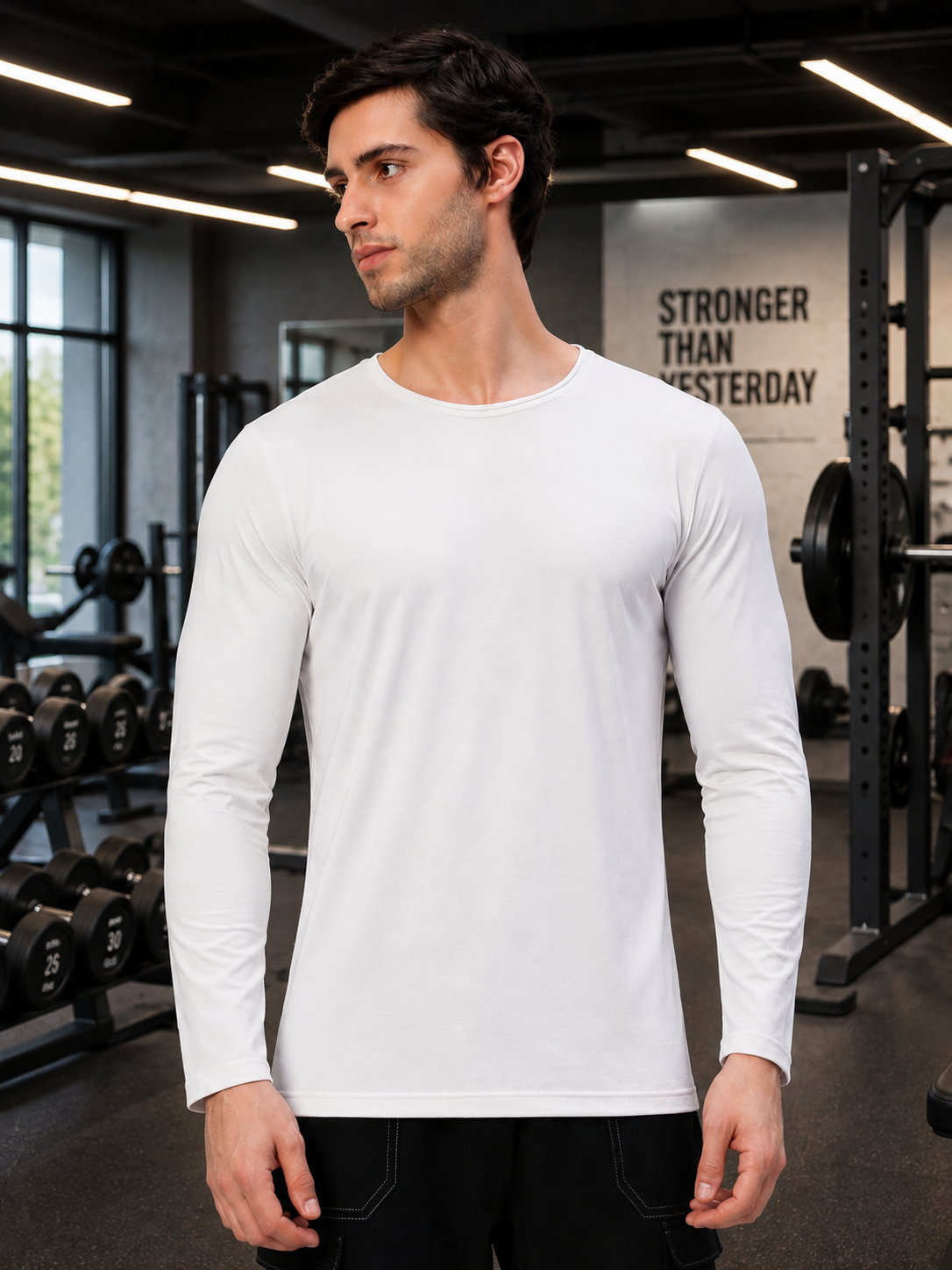 OMNI SLIM FIT SWEATSHIRT WHITE