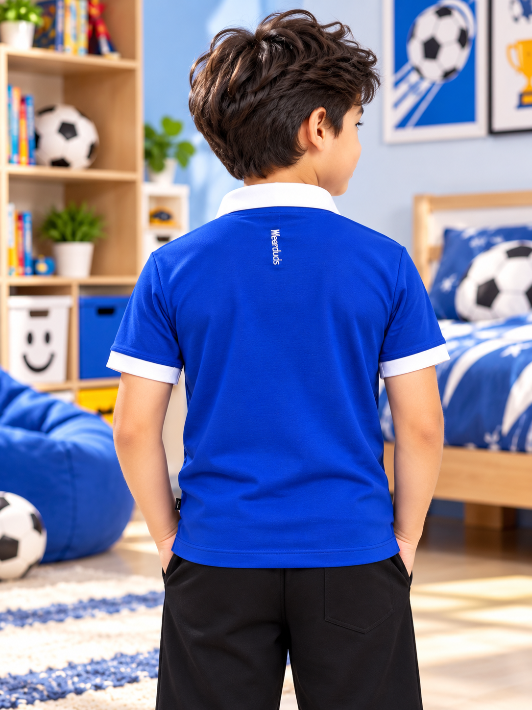 EDGE POLO REGULAR T-SHIRT FOR BOYS GIRLS BLUE