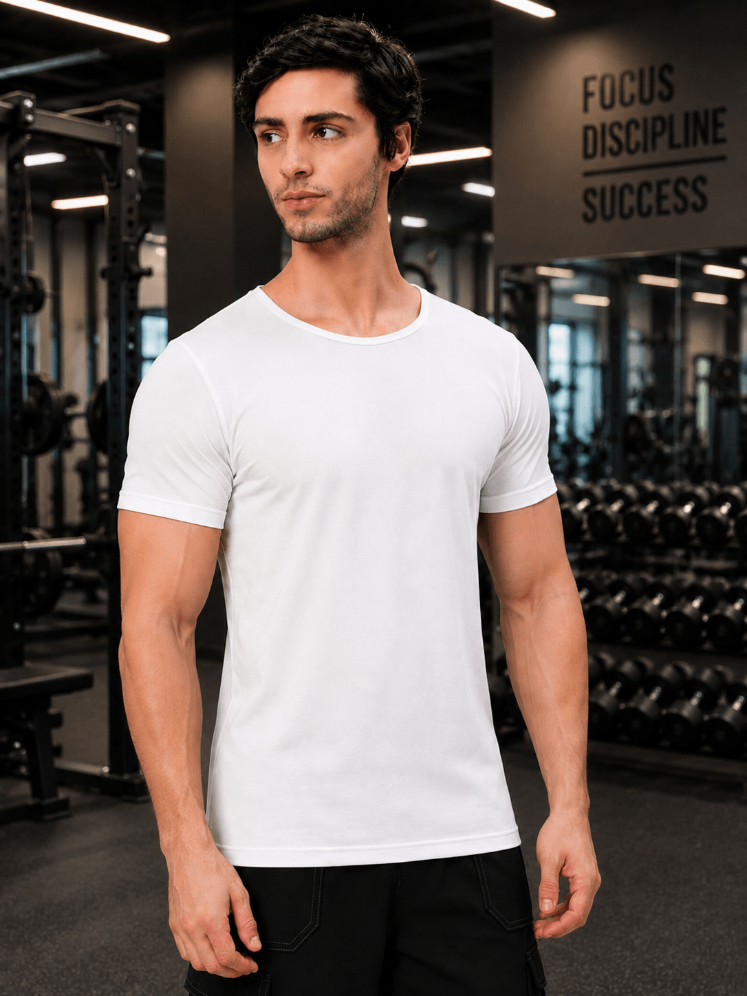 BEDROCK FIT REGULAR FIT T-SHIRT WHITE