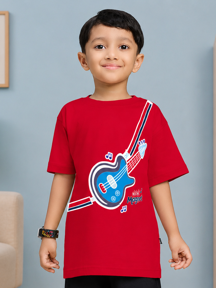 LITTLE ROCKSTAR T-SHIRT FOR BOYS GIRLS RED