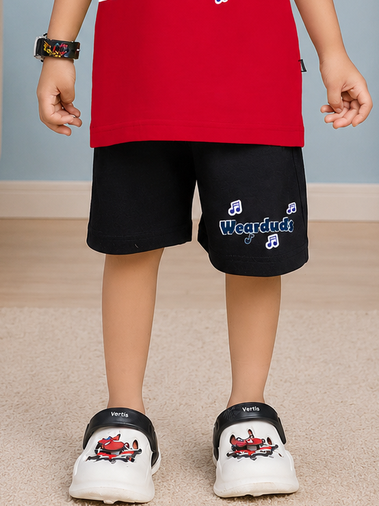 LITTLE ROCKSTAR SHORTS FOR BOYS GIRLS BLACK