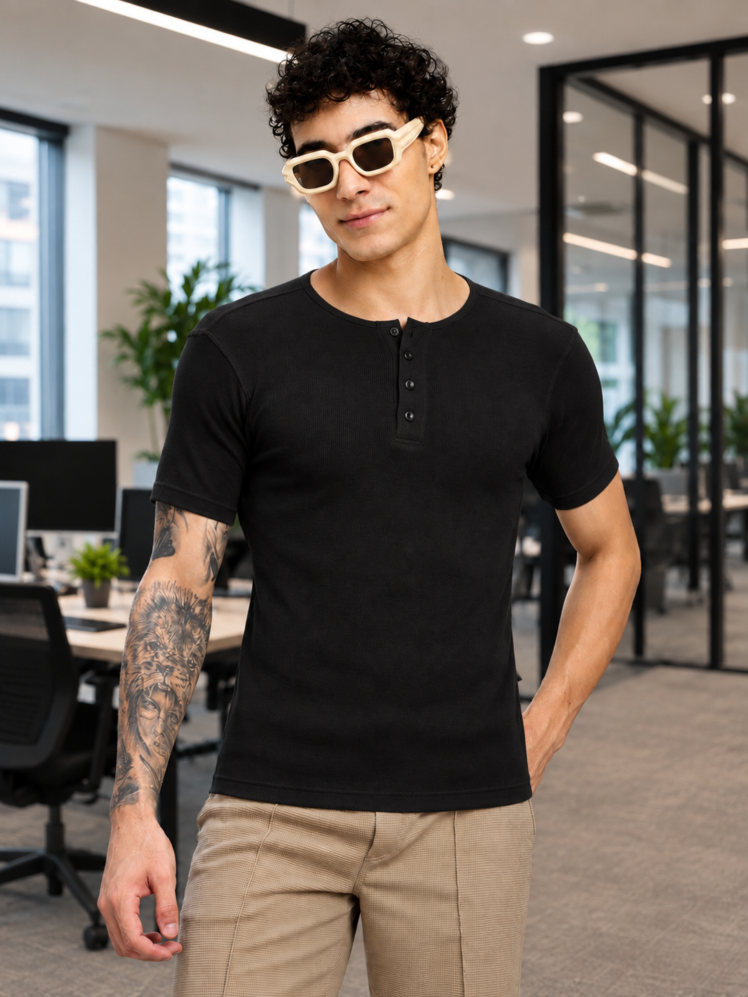 SPEARMINT VECTOR T-SHIRT BLACK