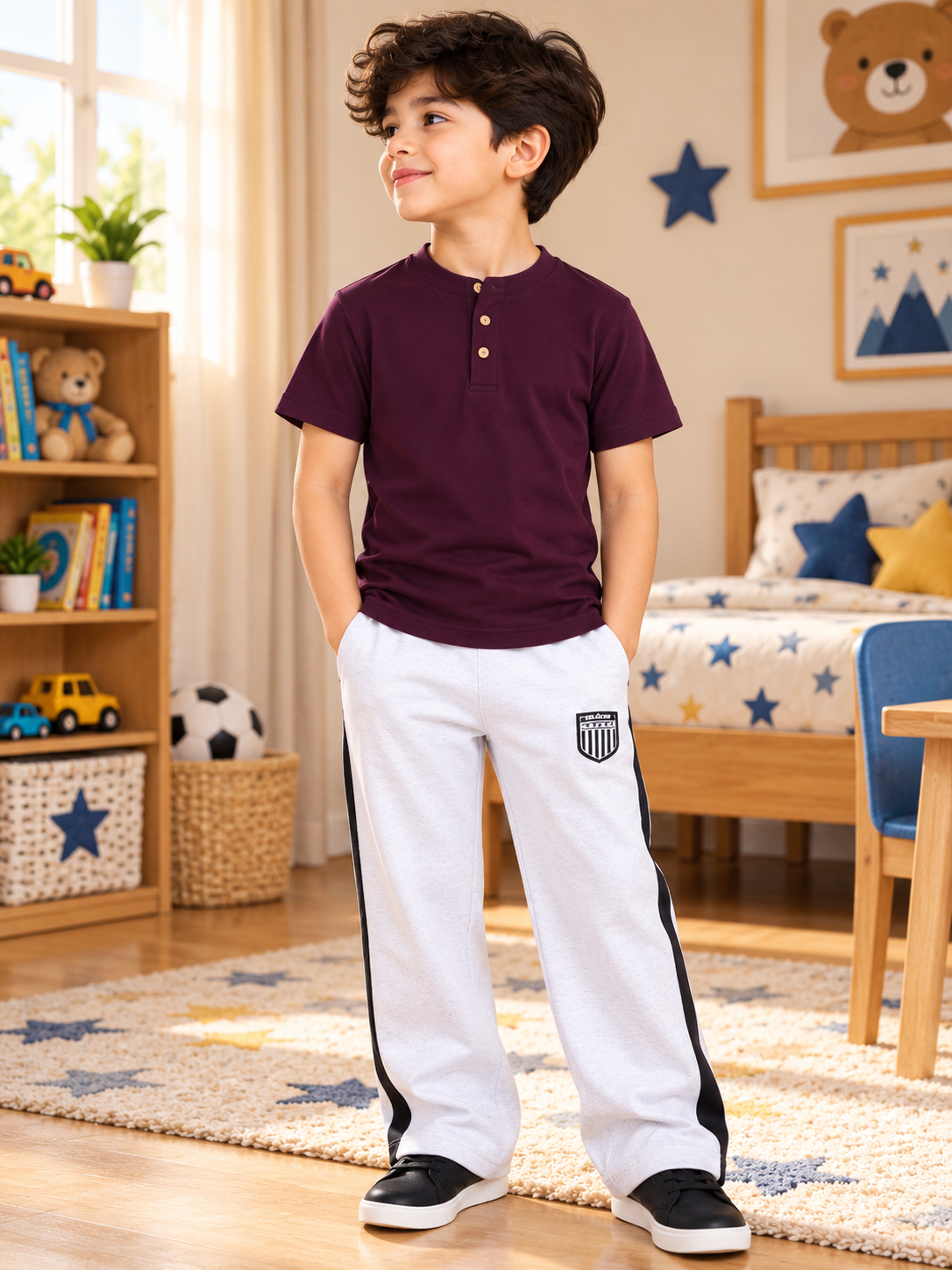 JOY REGULAR T-SHIRT FOR BOYS GIRLS PURPLE