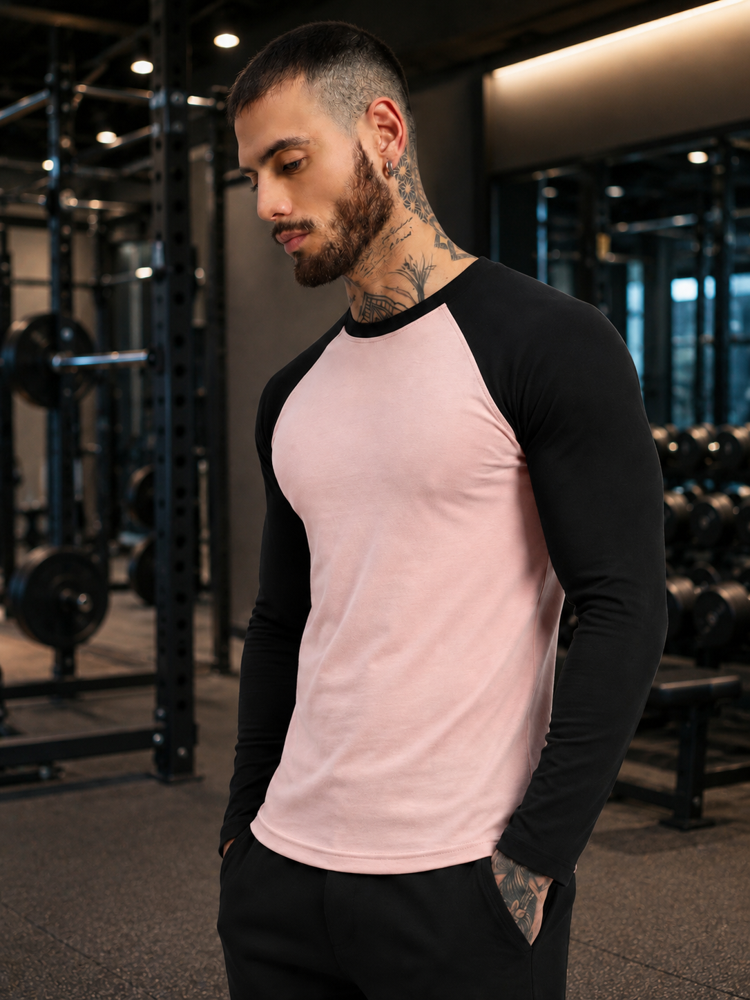 FITFLOW SLIM FIT SWEATSHIRT PINK BLACK