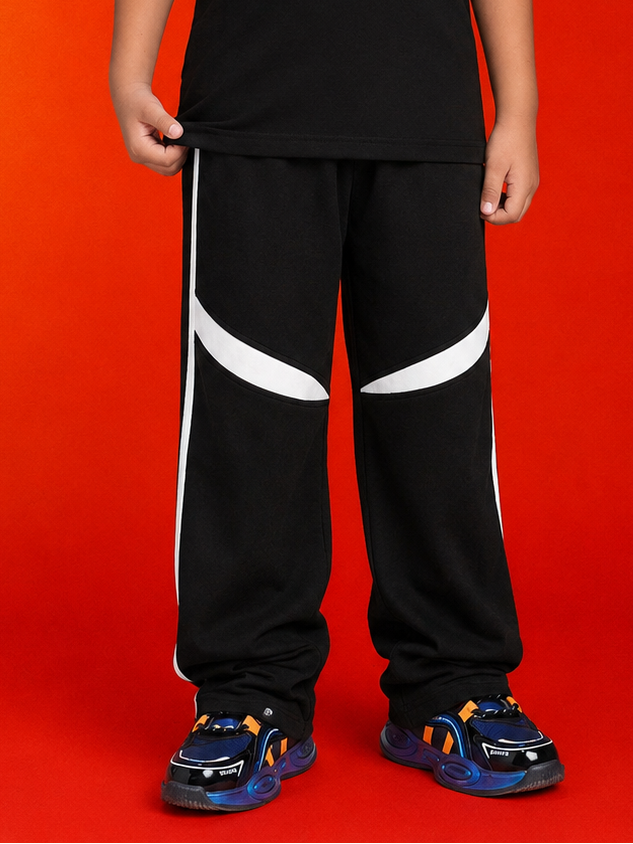KIDS ROSTER JOGGER FOR BOYS GIRLS BLACK WHITE