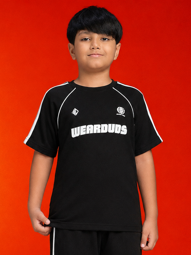 KIDS ROSTER T-SHIRT BOYS GIRLS BLACK WHITE