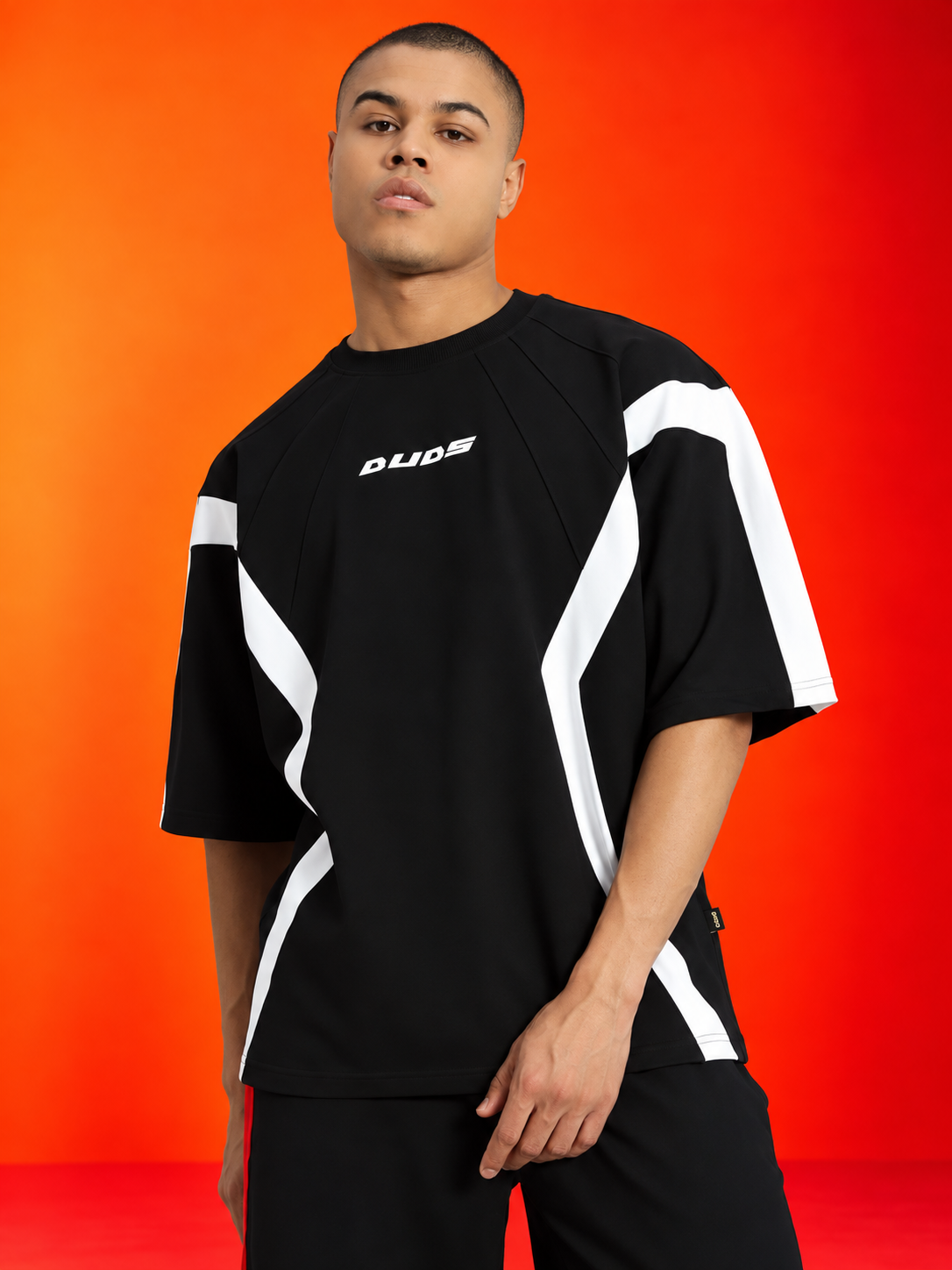 WILD FORCE OVER-SIZED T-SHIRT BLACK-WHITE