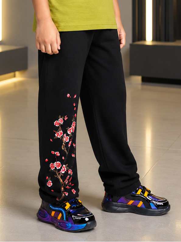 BEAR ON BOARD JOGGER FOR BOYS GIRLS BLACK