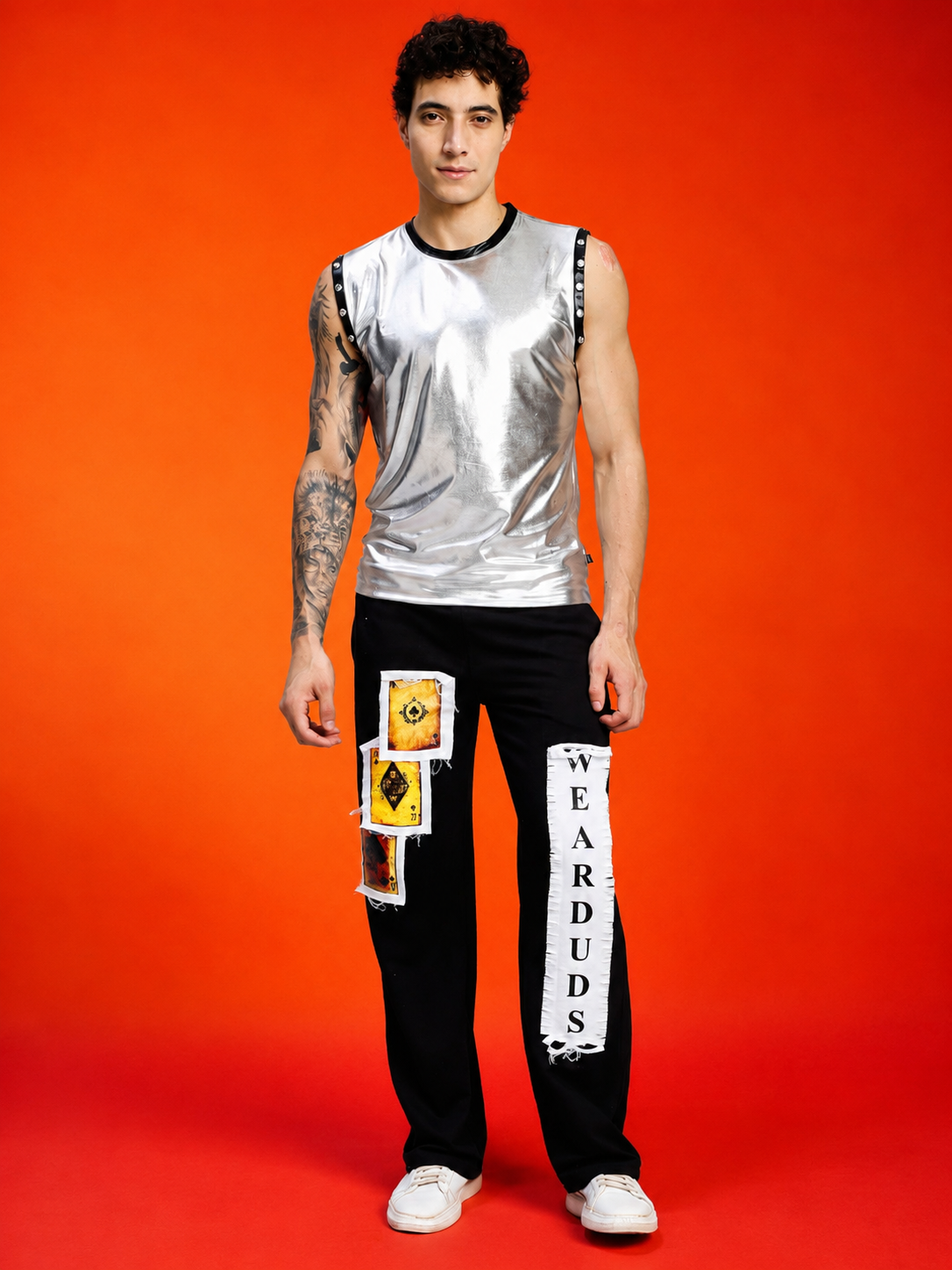 WILDCARD RAW-CANVAS GRAPHIC JOGGERS BLACK