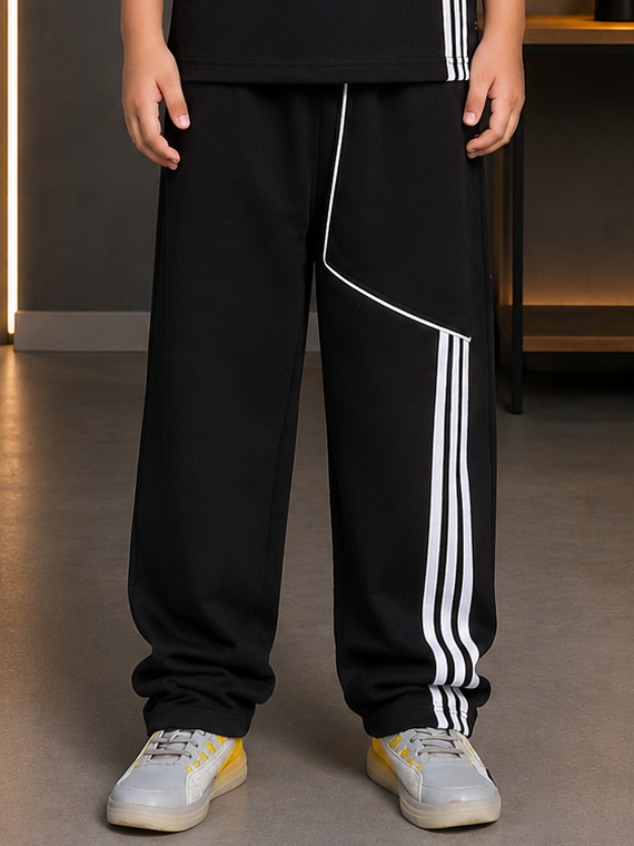 YOUTH CONTREST PIPING JOGGER FOR BOYS GIRLS OLIVE GREEN