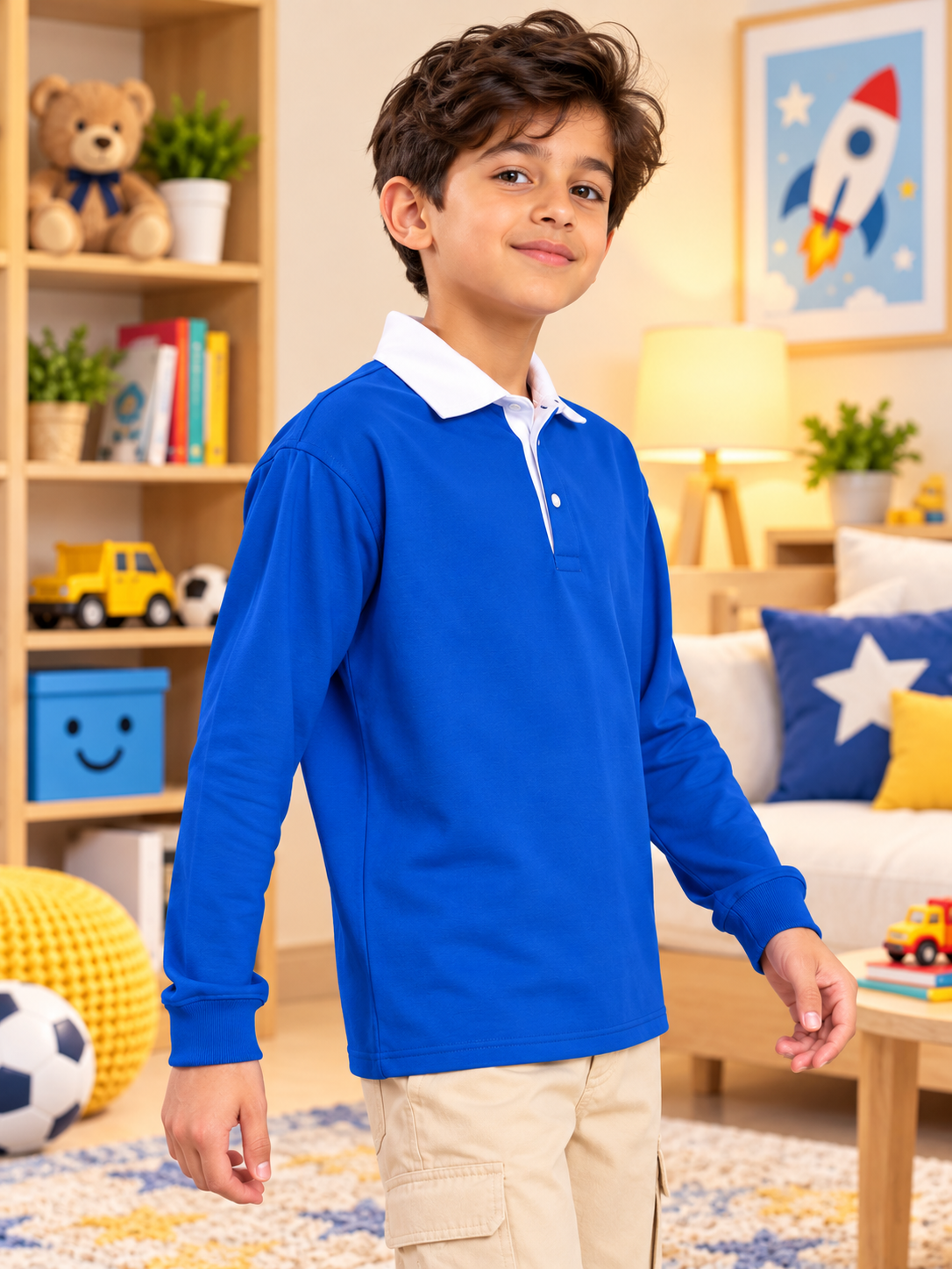 SAGOL POLO OVERSIZED SWEATSHIRT KIDS ROYAL BLUE