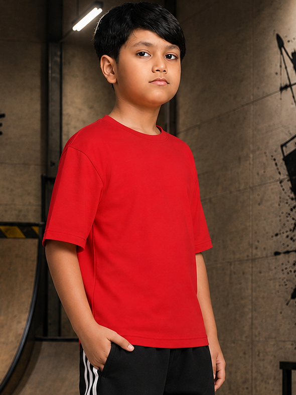 NEO STREET DROP T-SHIRT FOR BOYS GIRLS RED