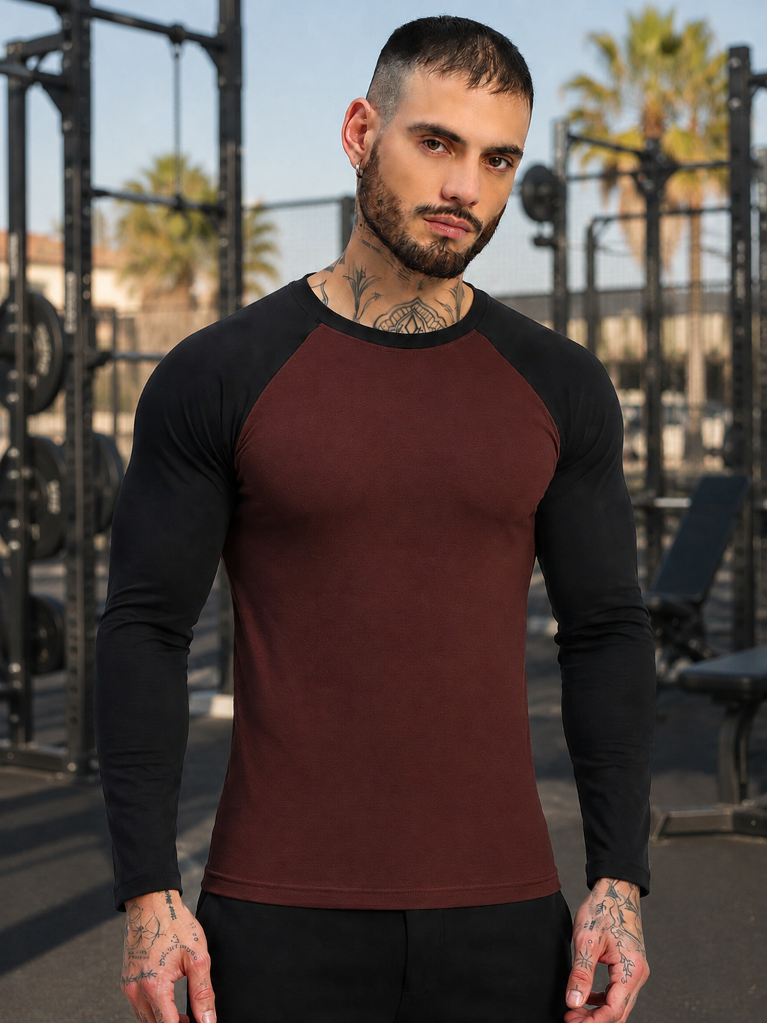 FITFLOW SLIM FIT SWEATSHIRT BROWN BLACK
