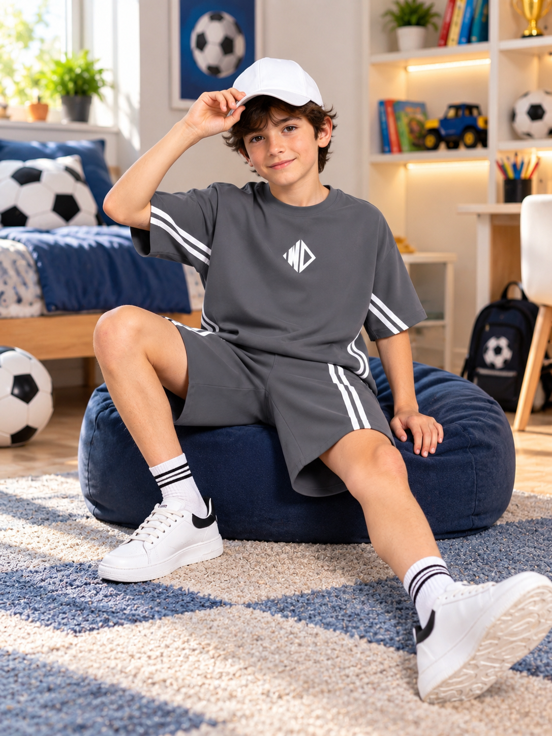 OUTLOOK SHORTS FOR BOYS GIRLS GREY