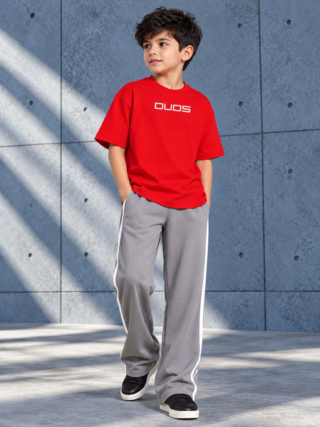 PORSCHE PRINTED OVER T-SHIRT FOR BOYS GIRLS RED