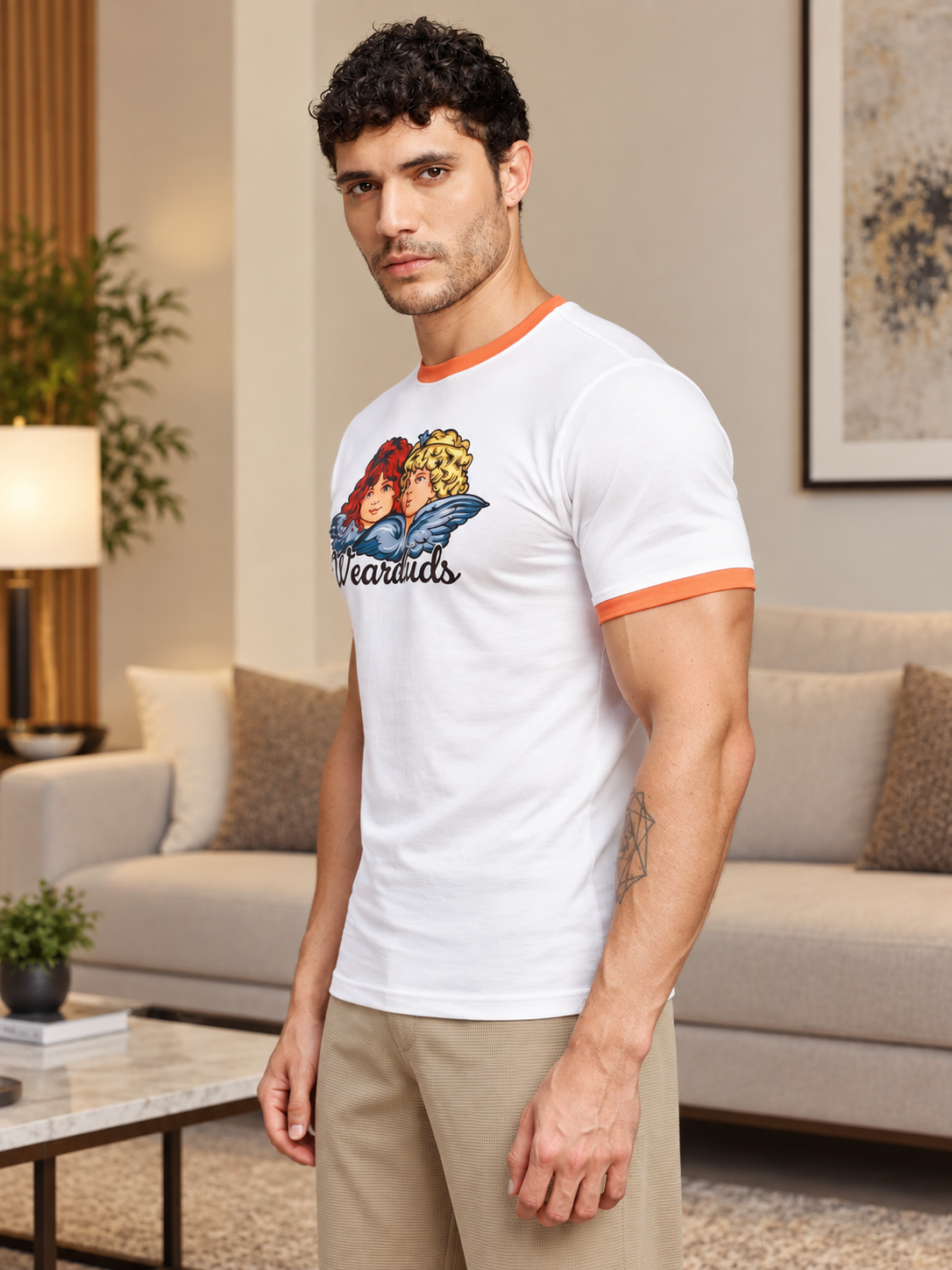 RINGER REGULAR FIT T-SHIRT WHITE