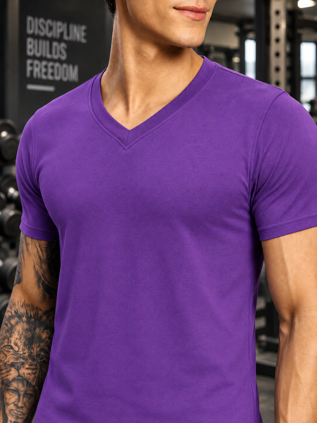 CORE SHORT REGULAR FIT T-SHIRT PURPLE