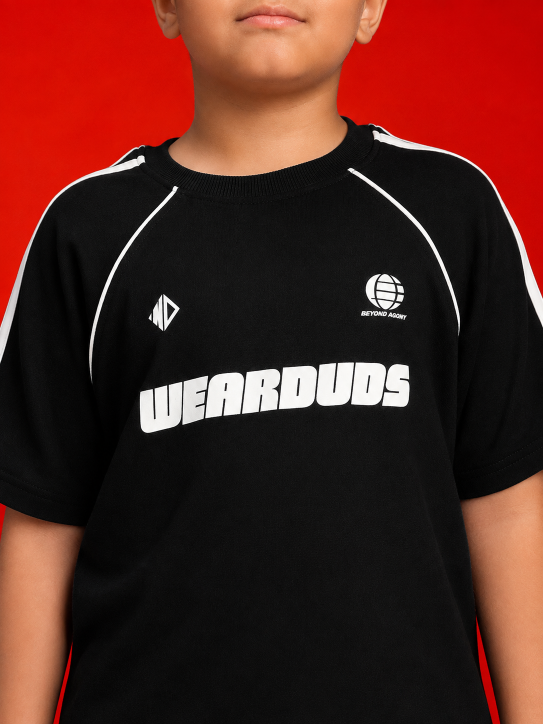 KIDS ROSTER CO-ORD BOYS GIRLS BLACK WHITE