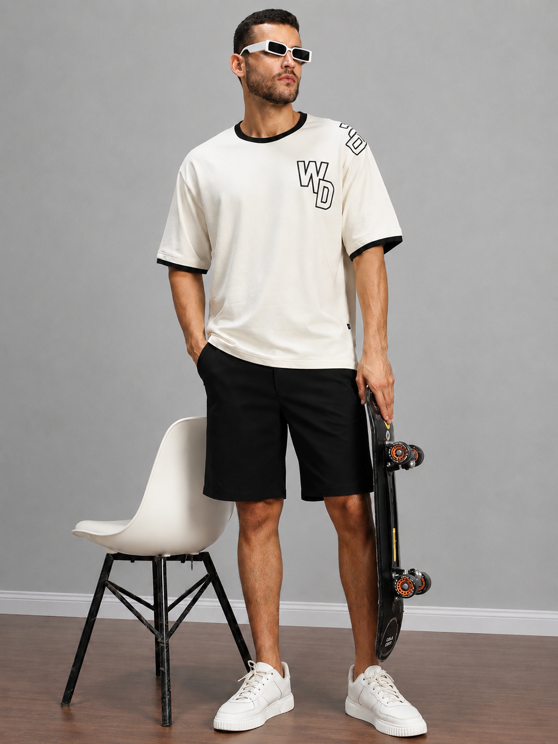 SMART CASUAL TOBACCO REGULAR SHORTS BLACK